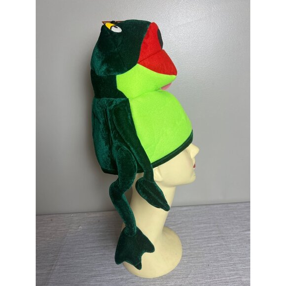 NWT Frog Hat Costume Plush Stuffed Frog Youth Halloween TCU Froggy - Picture 4 of 6